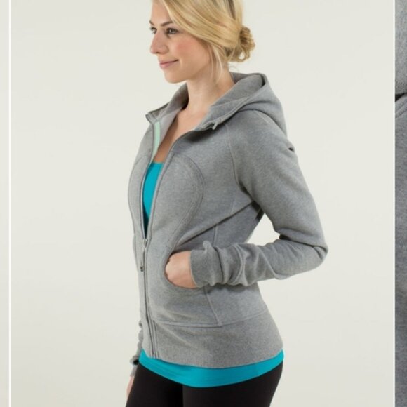 Lululemon Scuba Hoodie (Lined Hood)Heathered light Grey - Picture 2 of 12